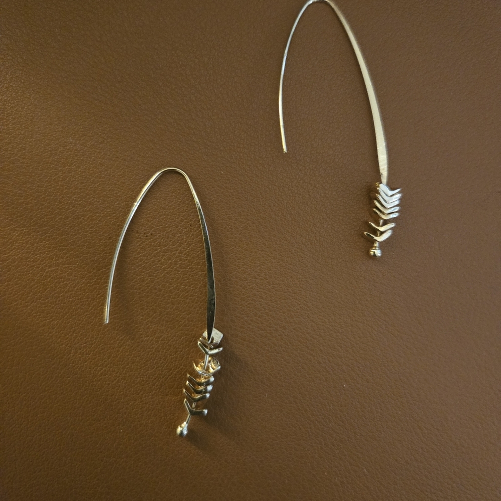 Goldtone threader earrings